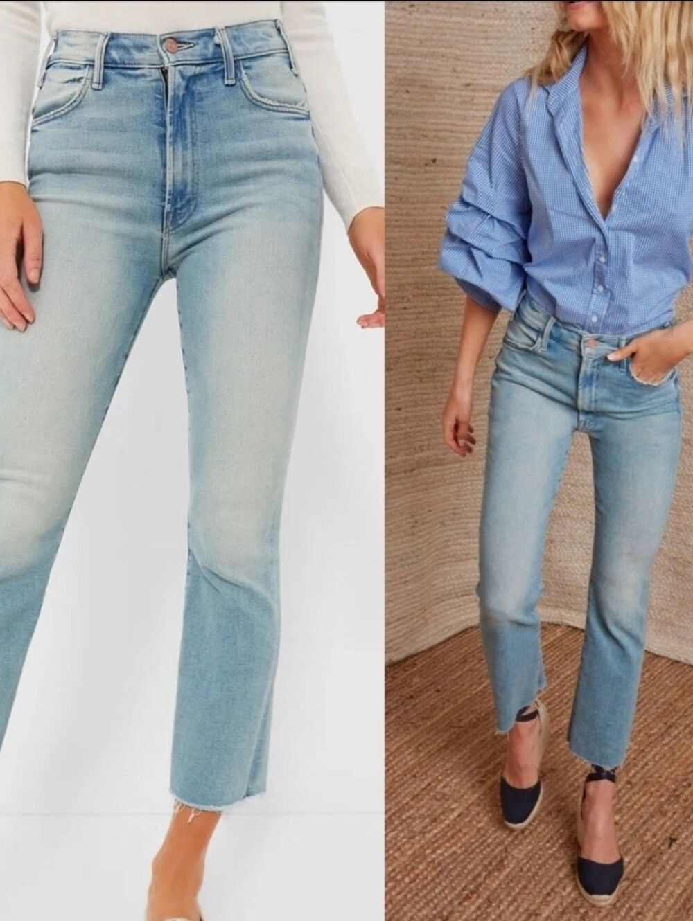 The Hustler Ankle Fray jeans by MOTHER in the Au Revoir wash Sz 27